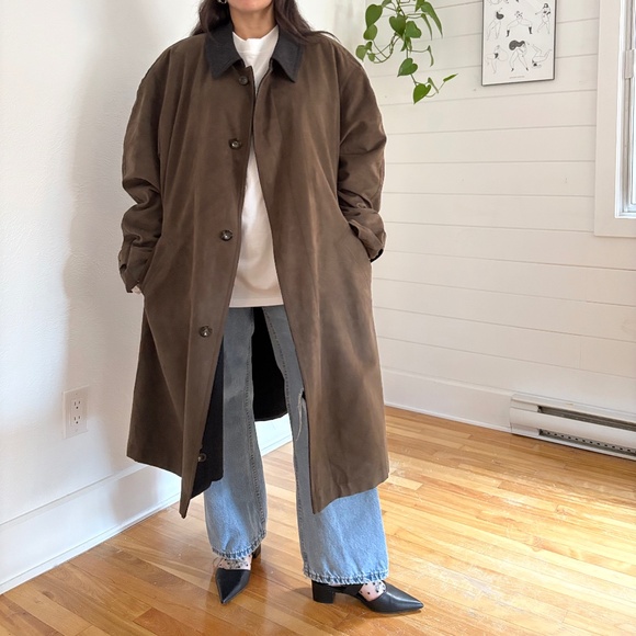 Vintage odermark by ogilvy contrast collar trench coat - Picture 1 of 8